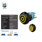 Yellow SPDT Momentary