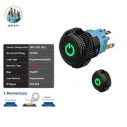 Green DPDT Momentary