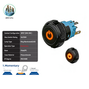 Orange DPDT Momentary