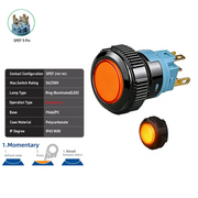 Orange SPDT Momentary