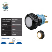 White SPDT Momentary