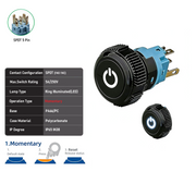 White SPDT Momentary