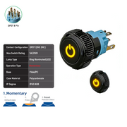 Yellow DPDT Momentary