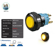 Yellow SPDT Momentary