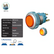 Orange SPDT Momentary