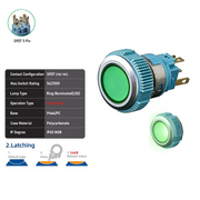 Green SPDT Maintained