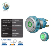 Green DPDT Momentary