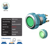 Green SPDT Momentary