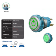 Green SPDT Momentary