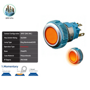 Orange DPDT Momentary