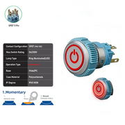 Red SPDT Momentary