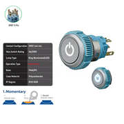 White SPDT Momentary