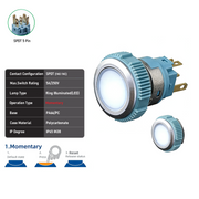 White SPDT Momentary