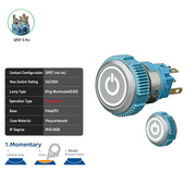 White SPDT Momentary