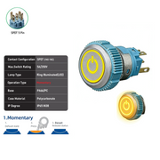 Yellow SPDT Momentary