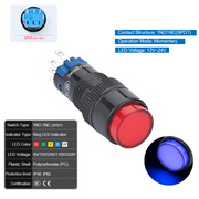 Blue  Momentary SPDT 12V~24V