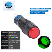 Green  Momentary SPDT 110V~220V