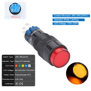 Orange  Latching DPDT 110V~220V
