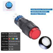 White Momentary SPDT 110V~220V