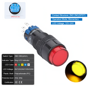 Yellow Momentary DPDT 12V~24V