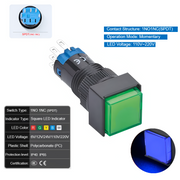 Blue  Momentary SPDT 110V~220V