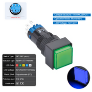 Blue  Momentary SPDT 12V~24V