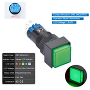 Green  Momentary DPDT 1.8V~6V