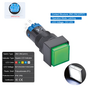 White Latching DPDT 12V~24V