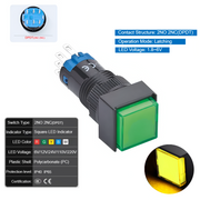 Yellow Latching DPDT 1.8V~6V