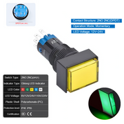 Green  Momentary DPDT 12V~24V