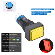 Red  Momentary DPDT 110V~220V