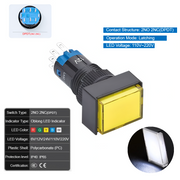 White Latching DPDT 110V~220V