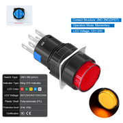 Orange  Momentary DPDT 12V~24V