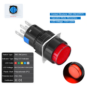 Red  Momentary DPDT 110V~220V