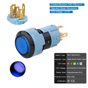 Blue  Momentary SPDT 1.8V~6V