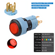 Red  Momentary SPDT 12V~24V