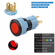 Red  Momentary SPDT 110V~220V