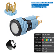 White Momentary SPDT 12V~24V