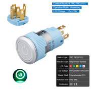 Green  Momentary SPDT 110V~220V
