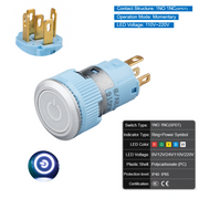 Blue  Momentary SPDT 110V~220V