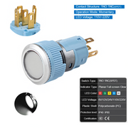 White Momentary SPDT 110V~220V