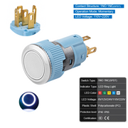 Blue  Momentary SPDT 110V~220V