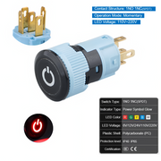 Red  Momentary SPDT 110V~220V