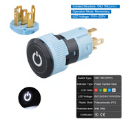 White Momentary SPDT 110V~220V