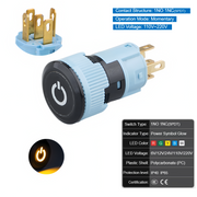 Yellow Momentary SPDT 110V~220V