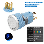 Blue  Momentary SPDT 12V~24V