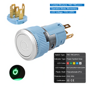Green  Momentary SPDT 110V~220V