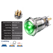 Green DPDT Latching