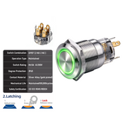 Green DPDT Latching