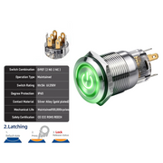 Green DPDT Latching